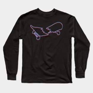 Broken Skateboard - dark Long Sleeve T-Shirt